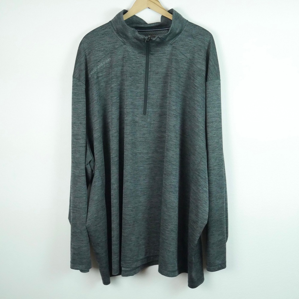 Vineyard Vines Mens OTG Sankaty Quarter Zip Pullover Gray Space Dye 5XB Big Tall